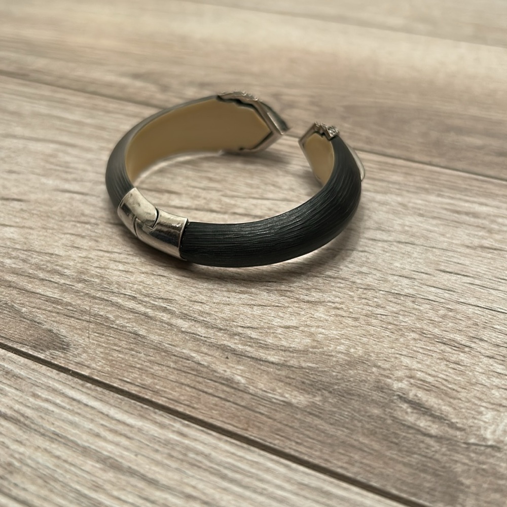 Alexis Bittar bangle bracelet smoky lucite sparkle - Picture 4 of 13